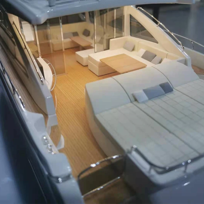 Handmade Plastic Crafts Featuring Sunseeker Princess Other Yacht Brands Gift Boating Customized 75cm Riva Yacht Ship Model