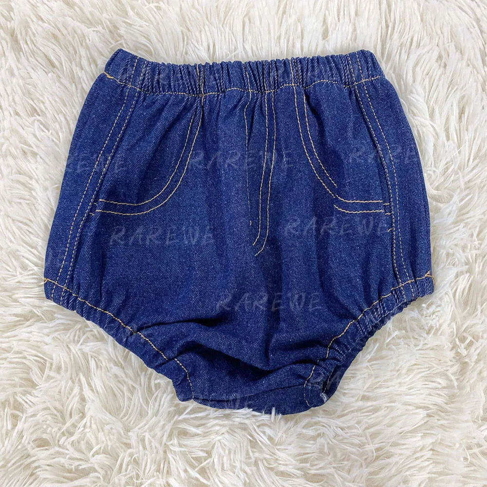 
New Fashion Unisex Bummies Denim Diaper Cover Baby Boy Denim Shorts 