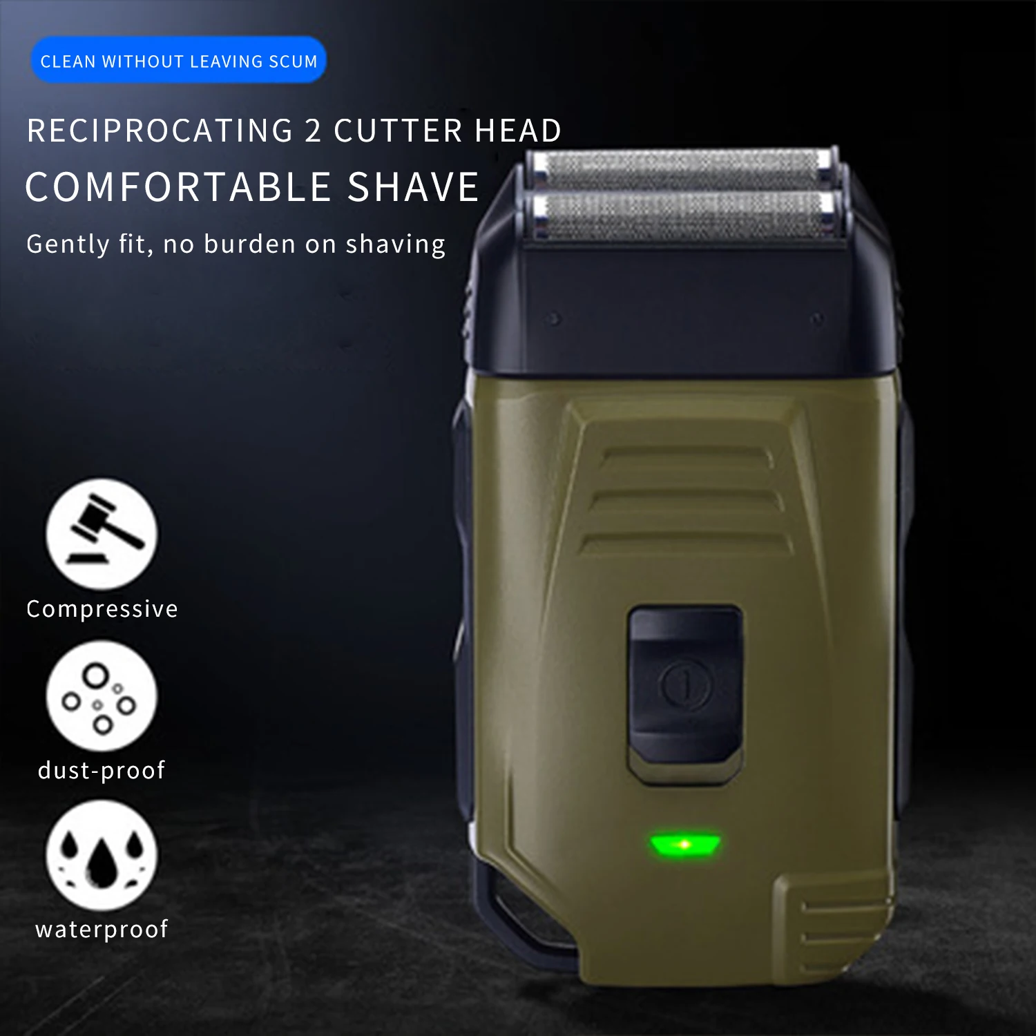 
SK-2079 Manufacturer Electric Shaver for Men Twin Blade professional Cordless USB Rechargeable Machine Hair Shaver Trimmer 