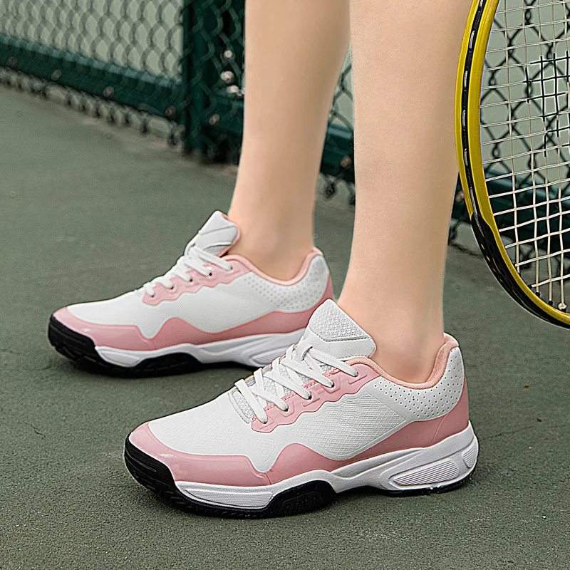 2023 Unisex Stock Tennis Shoes Elastic Force Sole Badminton Shoes Wear-resisting Volleyball Shoes