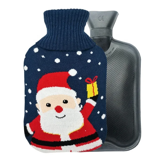 2 L Rubber Cheapest price Hot Water Bottle warm bottle BS 1970 2012 Standard with knitted cover