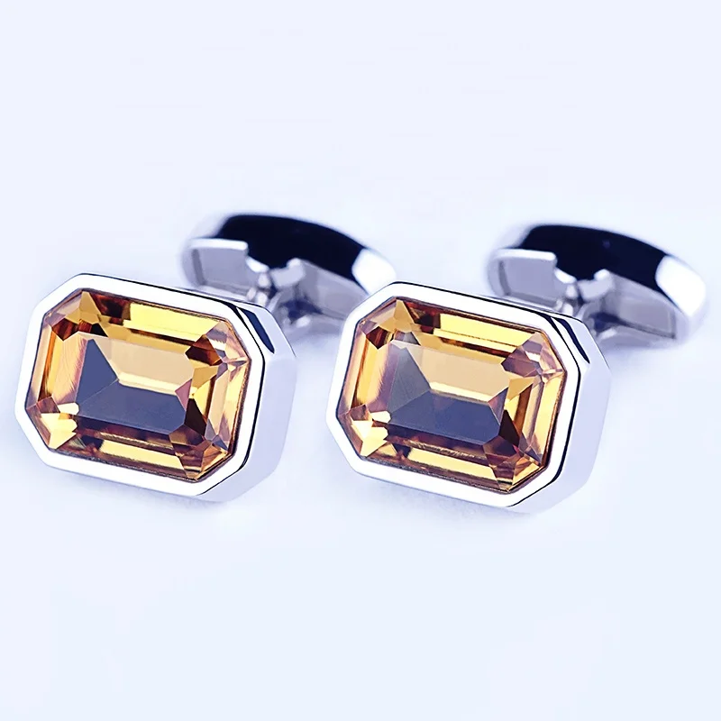 Новейший дизайн прямоугольные камни запонки женские с кристаллами производитель