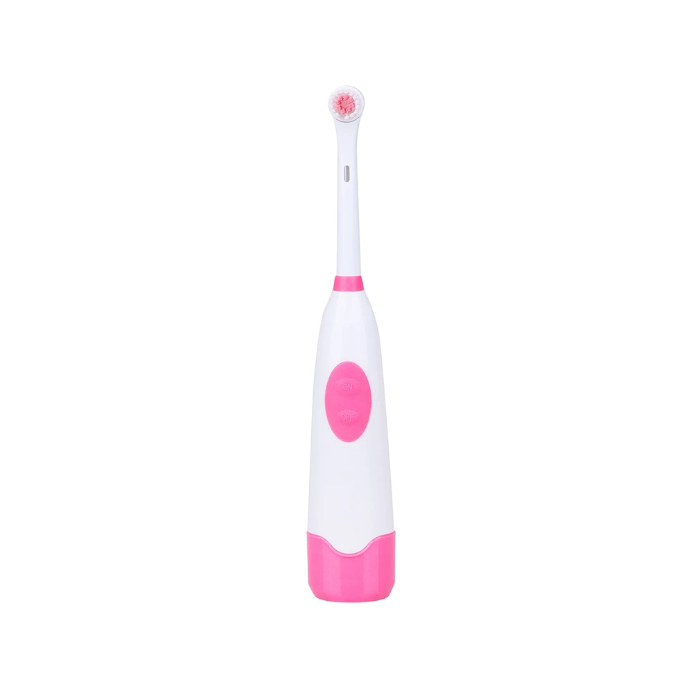 Customerized Waterproof IPX4 Level Adult Whitening Rotary Head Battery Operated Toothbrush