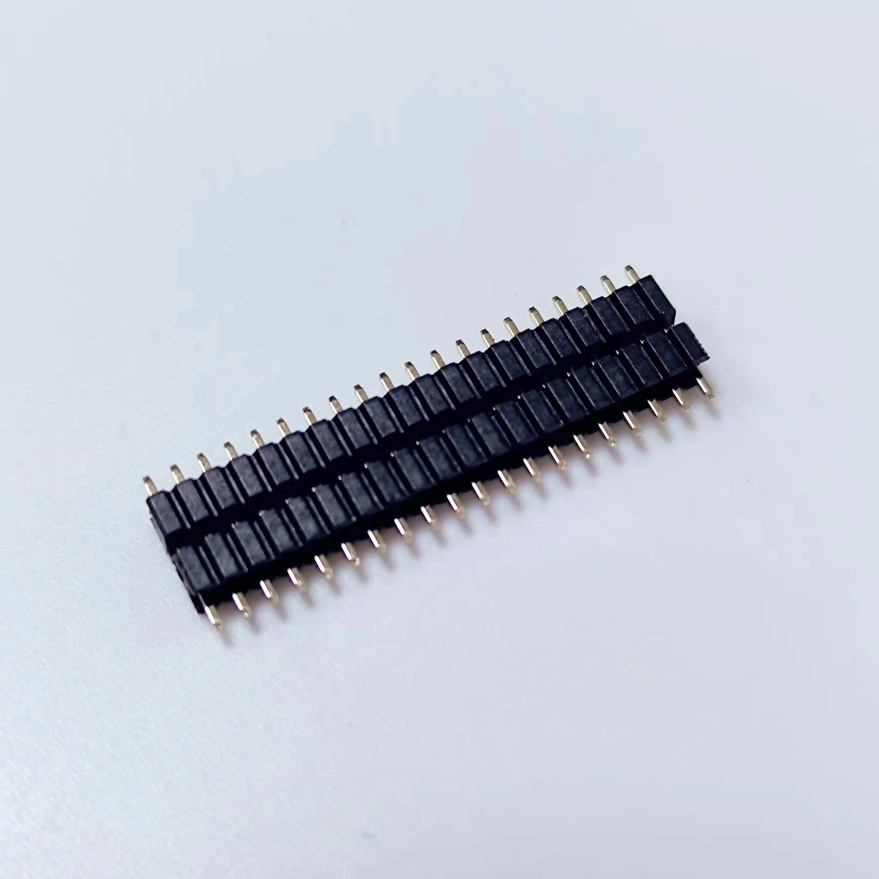16p Pin Header connector 1.27mm pitch single row double plastic straight type connectors for PCB