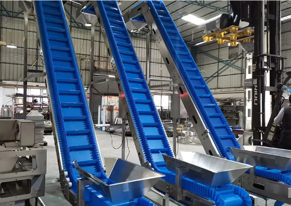 Powered sidewall belt conveyor, Z type inclined belt conveyor system