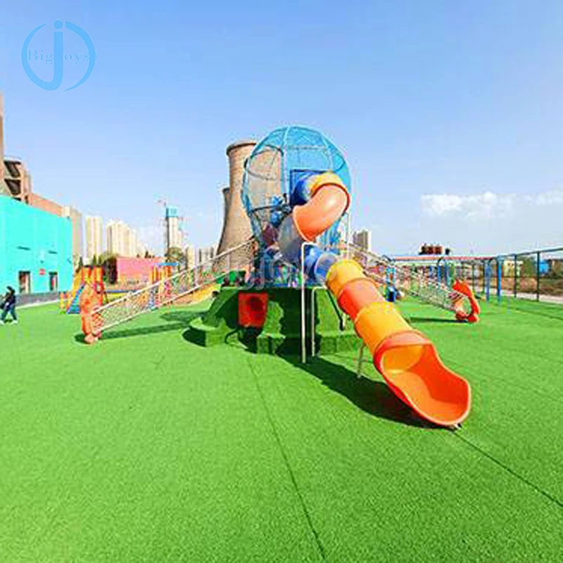 High quality interesting children octopus slide amusement facility unpowered outdoor playground for sale