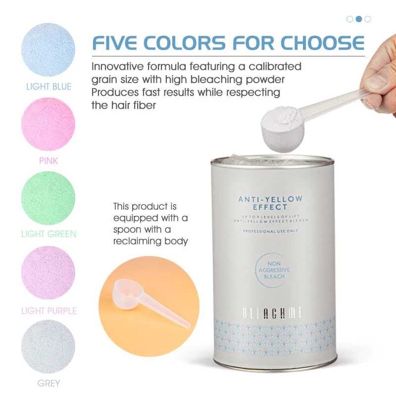 Dust free bleach powder for hair mild formulation