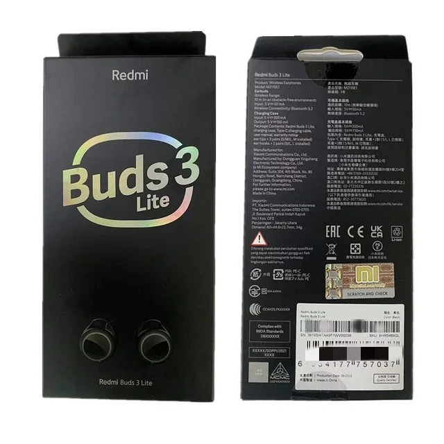 Global Version Xiaomi Redmi Buds 3 Lite In Ear Earphones TWS True Wireless Headset Noise Cancelling Gaming Wireless Headphone