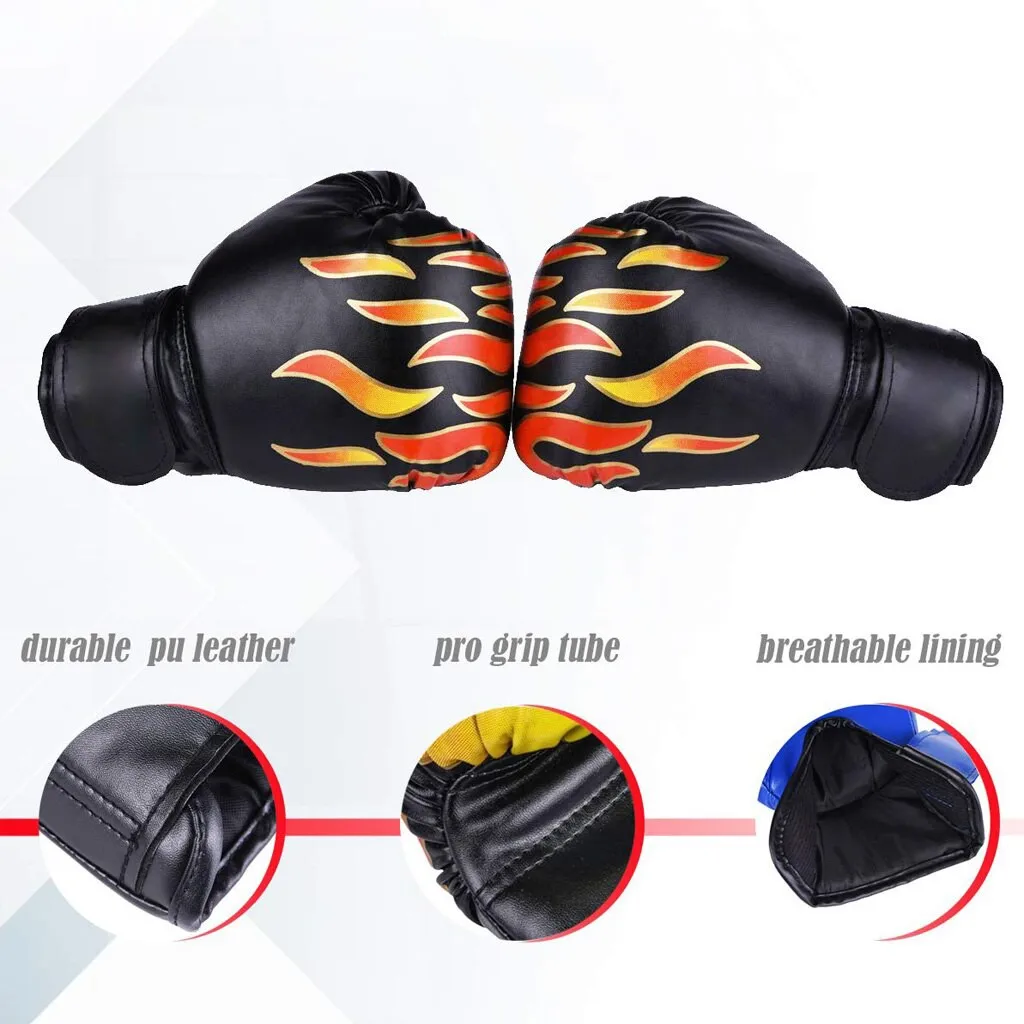 WOSWEIR 6OZ Kids Boxing Gloves Free Fight MMA Sanda Training Equipment PU Leather Kick Boxing Punching Karate Muay Thai Guantes
