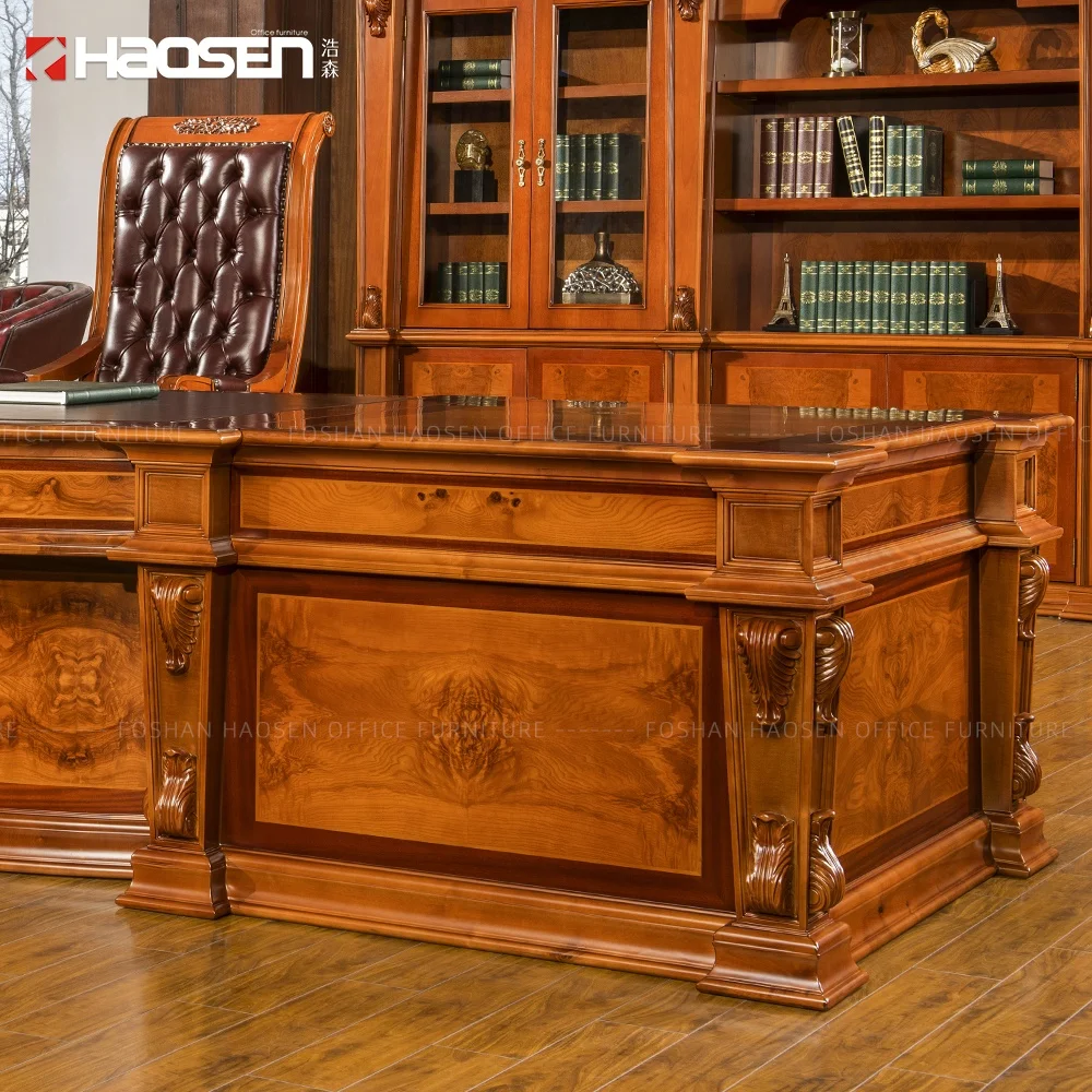 Good quality 0818 Government office\Home use large office desk Supporting executive desk office furniture project suppliers