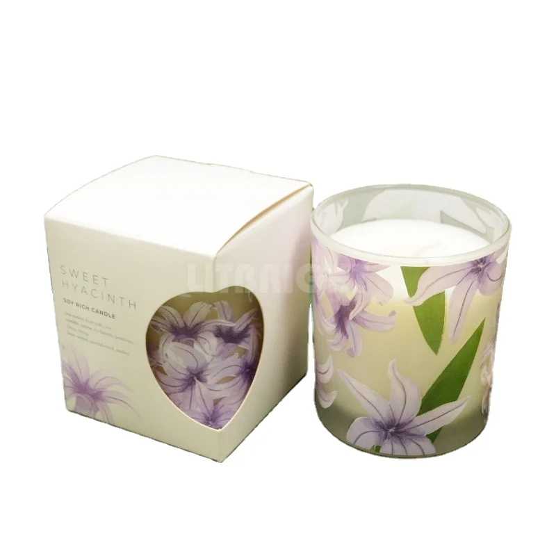 China Wholesale price paraffin wax candle  scented candles with Christmas design