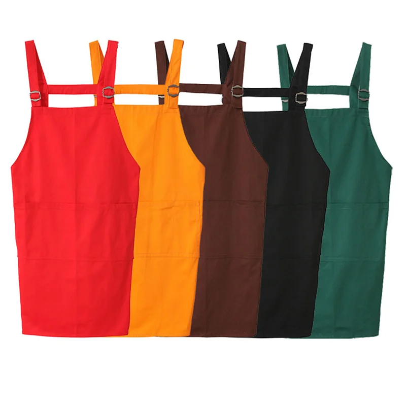 
Personalized Logo Adjustable Cooking Kitchen Apron 100% Polyester Apron For BBQ Grilling 