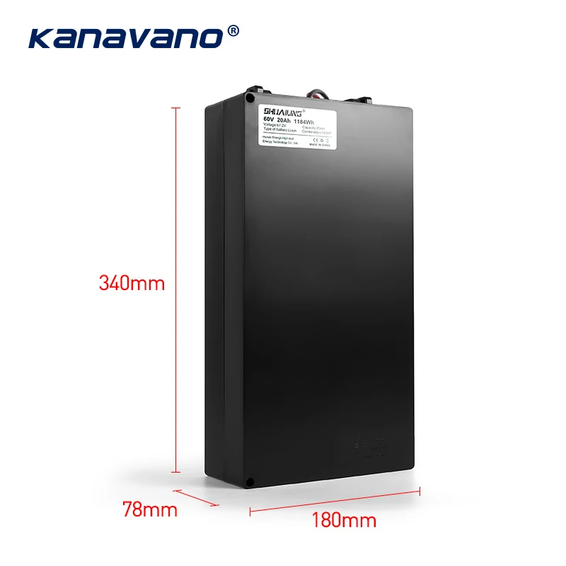 E-bike Battery 60V 12Ah 18650 li-ion battery pack 1500W BMS protection 30A Electric Scooter Citycoco