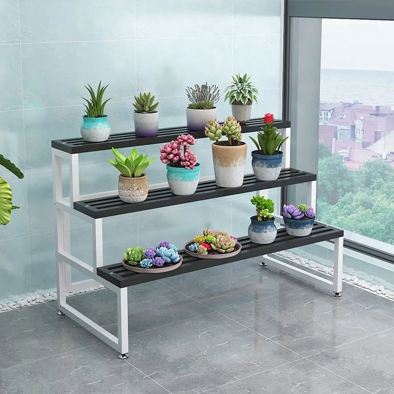 Plant Stand 3 or 4 Tier Stair Style Metal Plant Holder Patio Iron Plant Rack Garden Shelf for Large Flower Pot Rack
