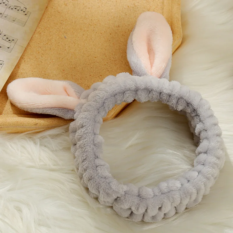 OEM/ODM Sweet Cartoon Shape Spa Headband custom  Face Wash  Microfiber Makeup Hair Band for girls  women Elastic Spa Hairband