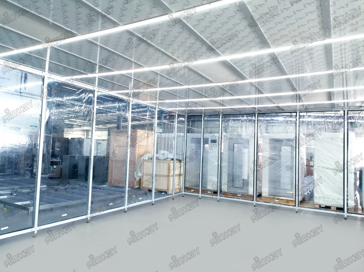 Airkey Class100-10000 Standard  PVC soft wall Modular Clean room for Lab/Bio-pharma/Electronics