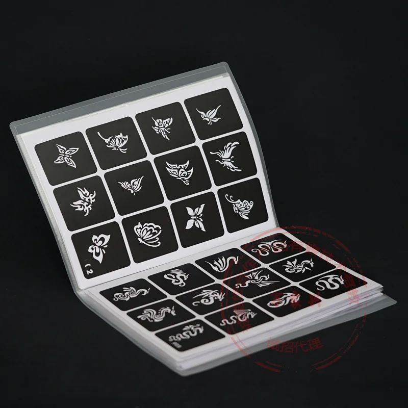 Henna Tattoo Stencils 635Pcs Black Tattoo Templates Reusable For Women Teens Girls