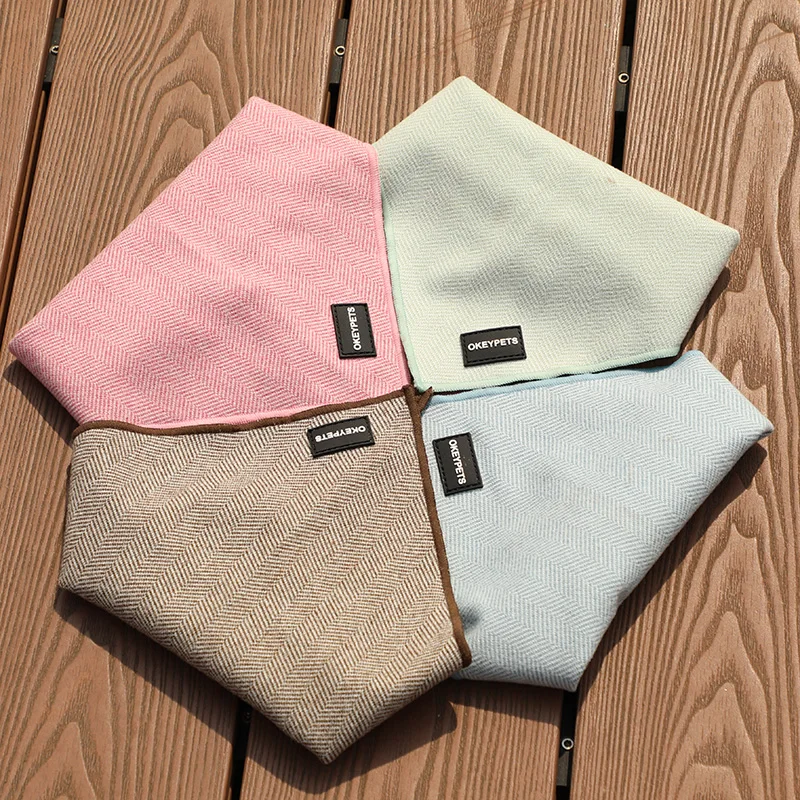 Wholesale Dog Walking Accessories Custom Print Logo Dog Bandana Cotton Polyester Triangle Dog Scarf Bandana