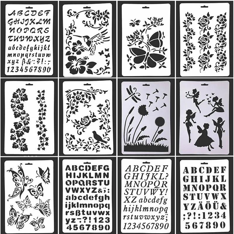 hot sell PET plastic drawing toys  journal stencil set for kids