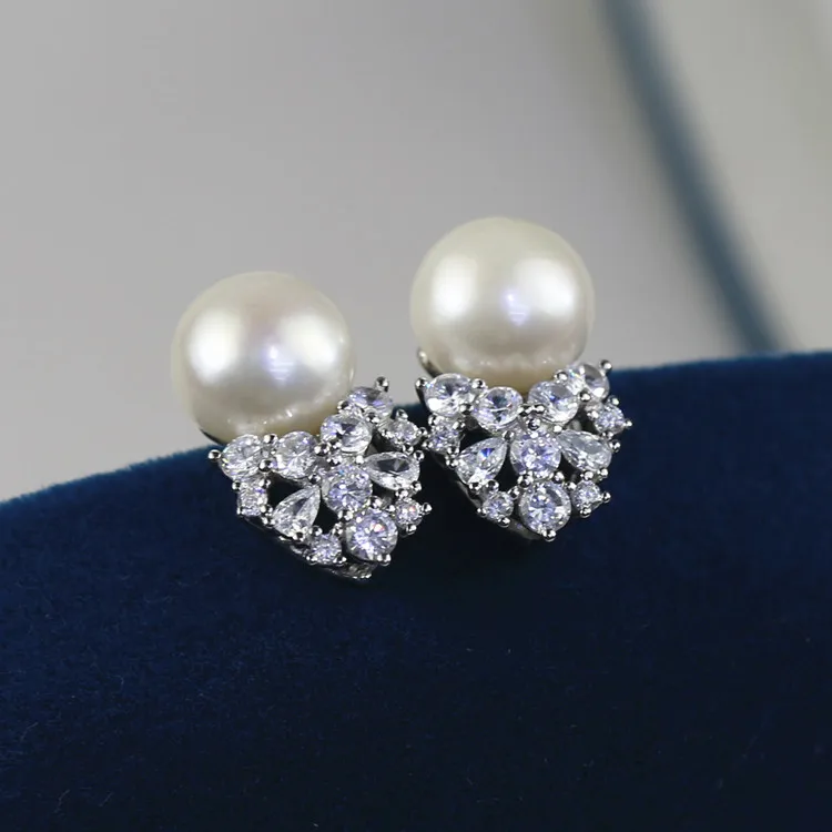 natural cultured genuine fresh water wholesale price new arrival fashionable supplier integrity pearl silver 925 pearl earring