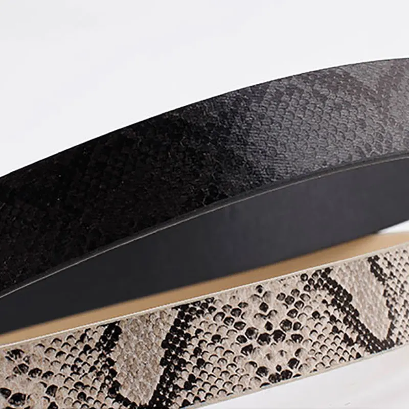 Fashion Snake Pattern Womens Belts For Jeans Fashion Designer Ladies Belt