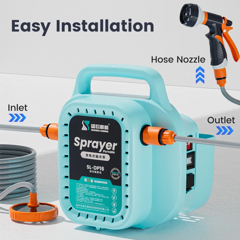 Portable 12v powerful motor irrigation car washing sprayers