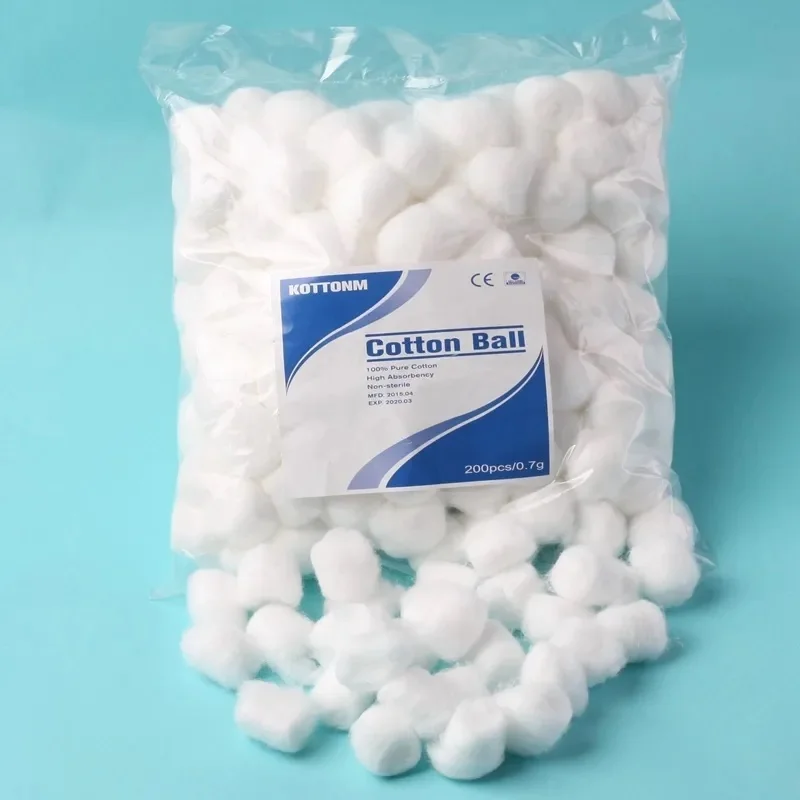 BAISHUN OEM Natural Cotton Medical Sterile Surgical 100% Cotton Pharmaceutical Cotton Ball