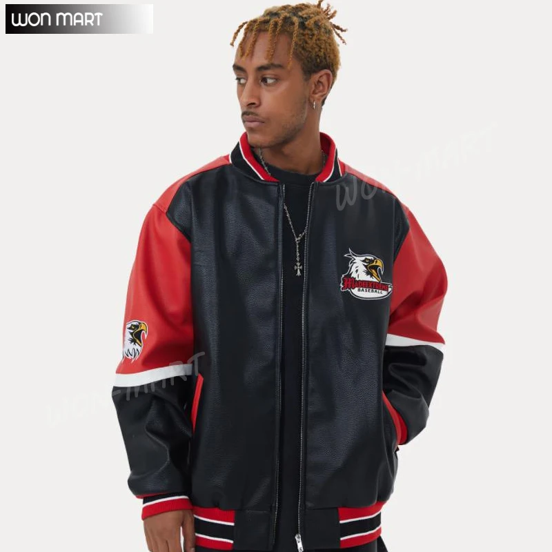 Oem Custom Logo High Quality WinterCorduroy Fabric Keep Warm Bomber Letterman Casual Baseball Breathable Jackets For Men