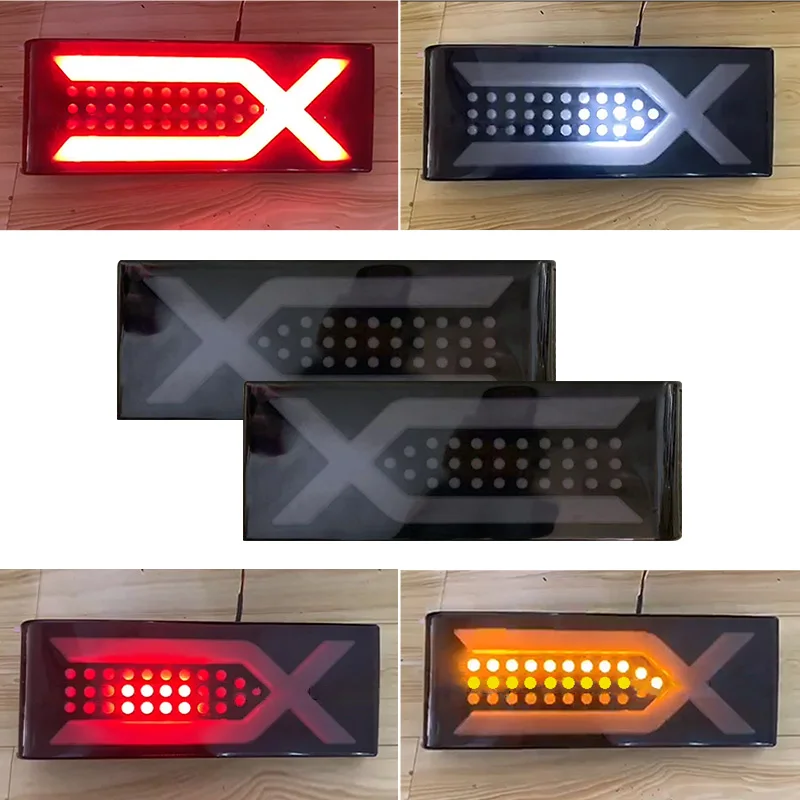 Pair LED Tail Lights For Niva lada 2108 2109 Rear Tail Marker Lights Turn Signals Indicator Lamp Brake Tail Light