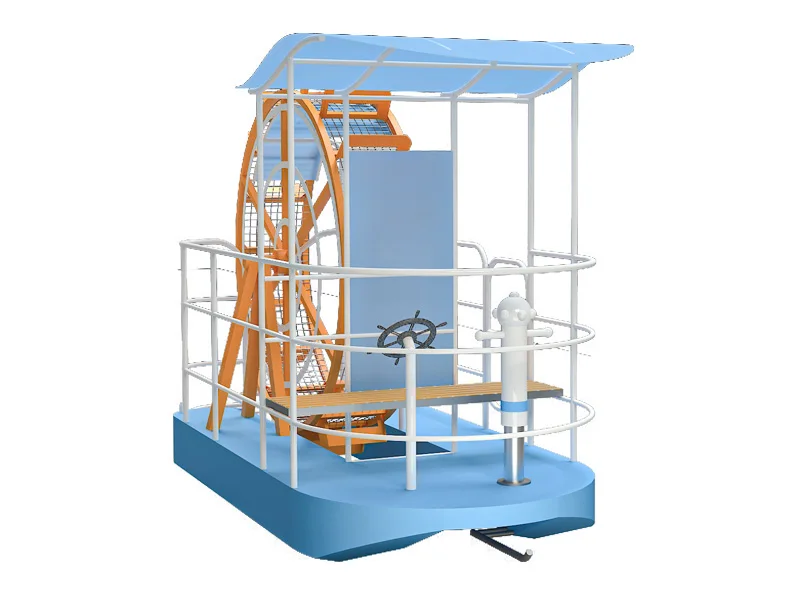 Leisure Pedal Fiberglass Paddle Boat Steel and FRP Inflatable Water Toys for Amusement Park Games Water Play Equipment