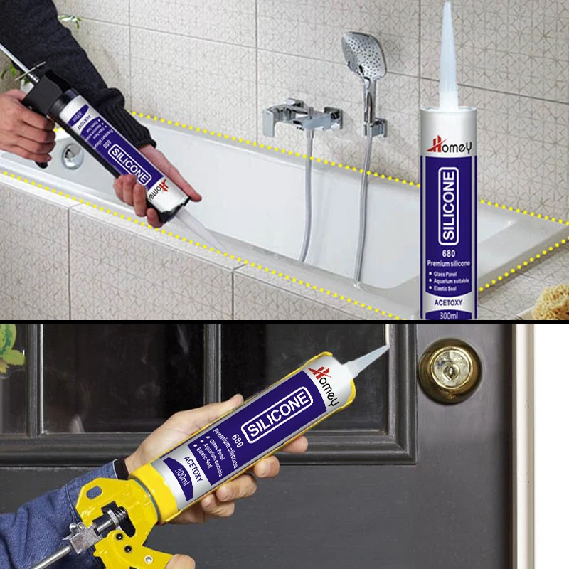 Homey fast cure acetic glass silicone sealant adhesive glue manufacturer with good quality
