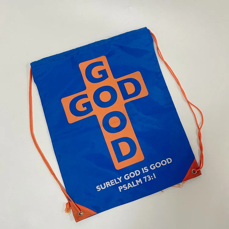 3 Colors Drawstring Backpack Tote Sport Storage Polyester Bag for Gym Traveling