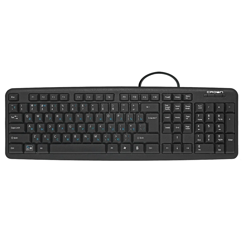 Crown  Micro wired  english arabic keyboard office and company home use CMK-F02B