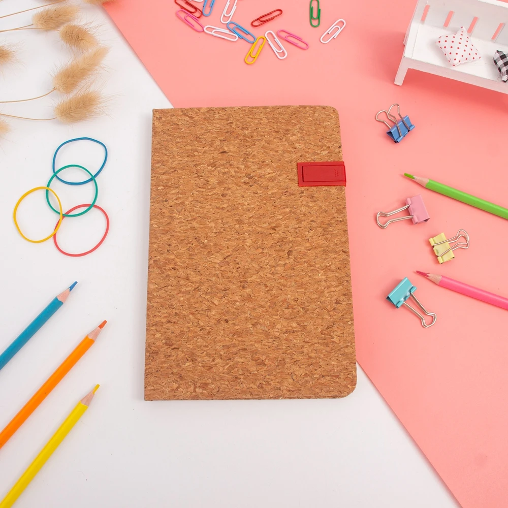 Eco friendly wood cork cover A4/A5/A6 notebook customized Recycled Journal Hardcover Classmate Lined Paper note book