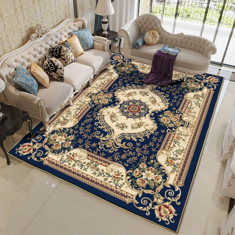 
Custom Printed Persian Carpet Bohemian Style Mandala Flower Pattern Floor Rug 