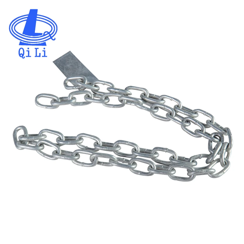 DIN766 electro galvanized short link calibrated anchor chain