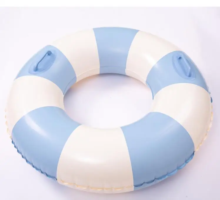 Fashion New design Cheap 60cm 70cm 80cm 90cm Pvc Inflatable Float Swim Ring Tube with handles For pool Adult child teen