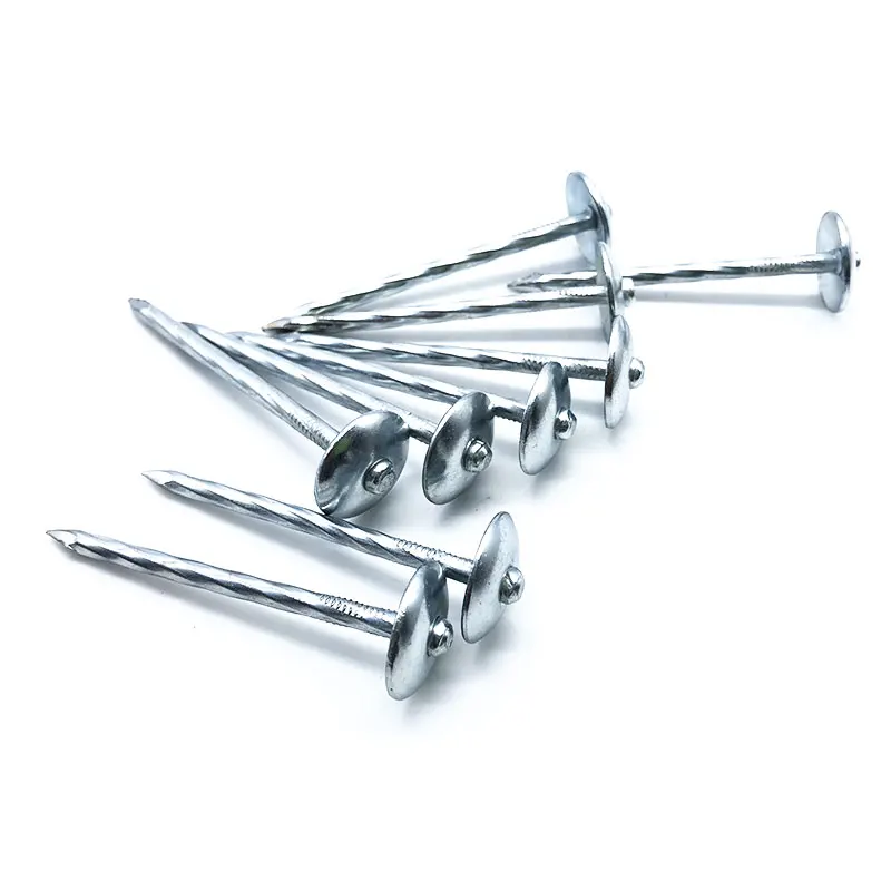 China hot sale 5.5mmx60mm umbrella head smooth twisted galvanized roofing nails for congo