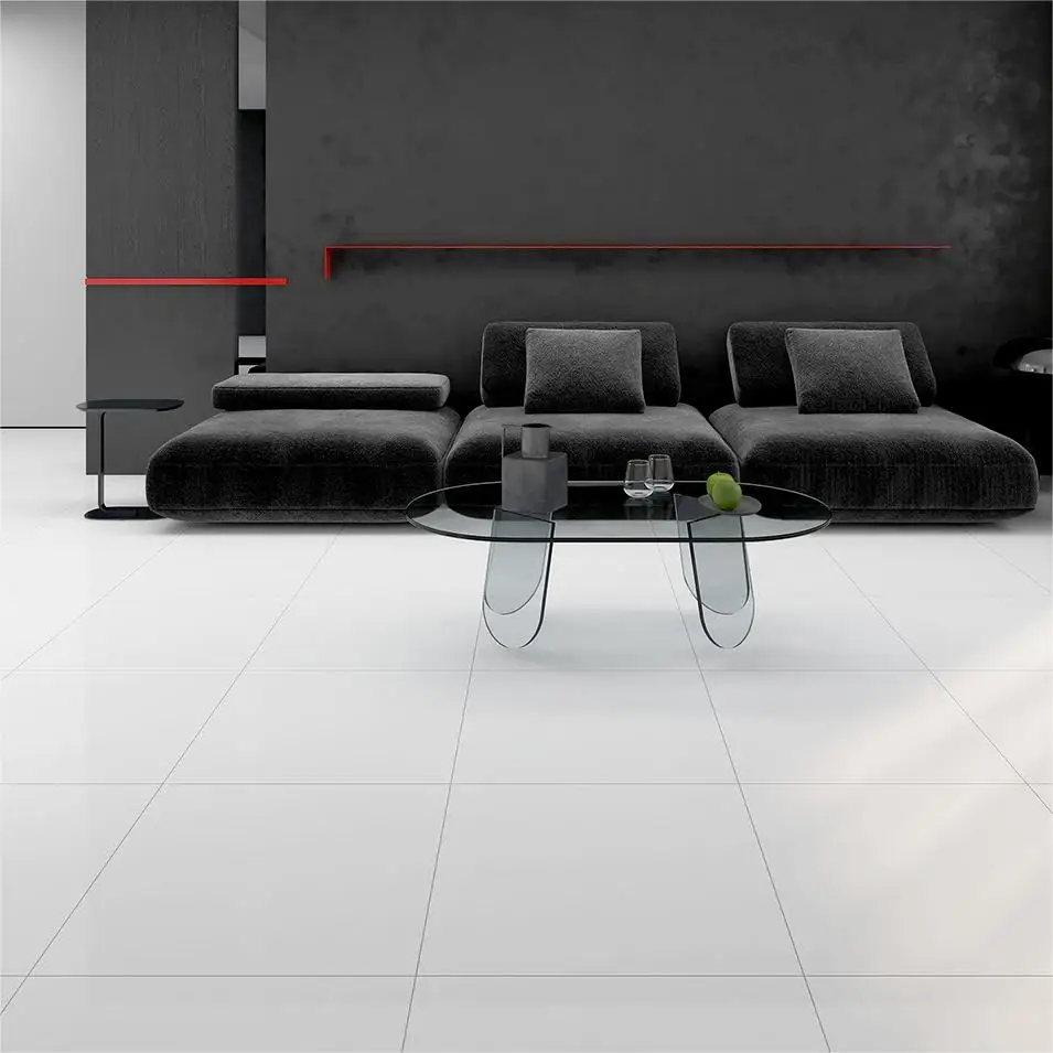Super White Floor Polished Porcelain Ceramic Tiles 60 X 60 Polished Tiles 600x600 Full White