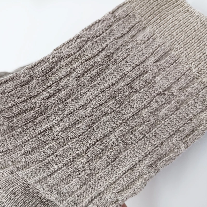 All Seasons Men Quarter Hemp socks 100% hemp yarn customize oversize natural flax crew socks no dyeing