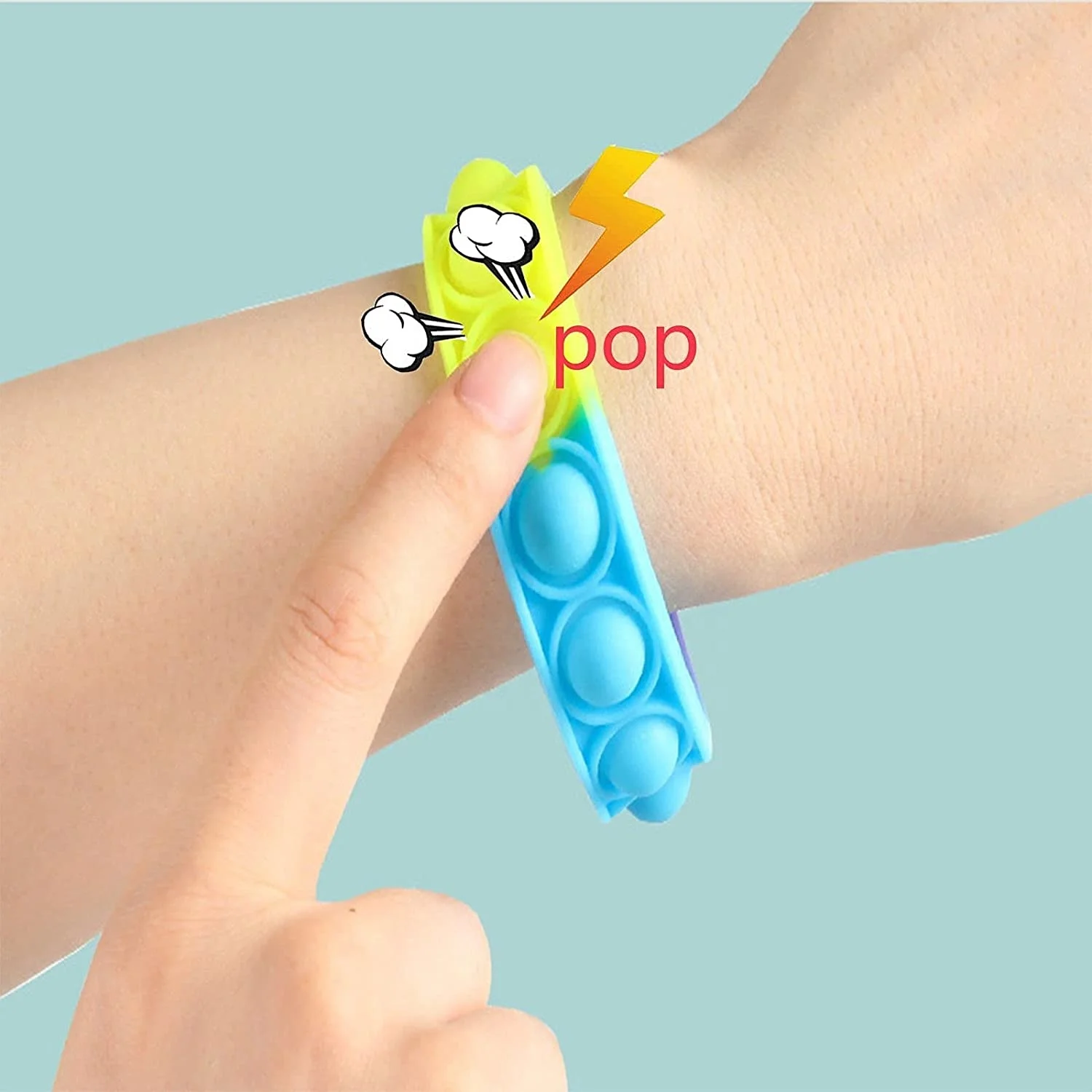 New Arriving Novel Gift Push Pop Bubble Silicone Wristband Fidget Sensory Toys for Kids Adults Promotional Gift Events Present