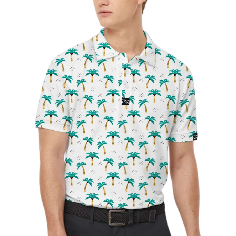 OEM sublimation recycled UPF 50+ golf polo shirt polyester spandex Quick Dry polo shirts