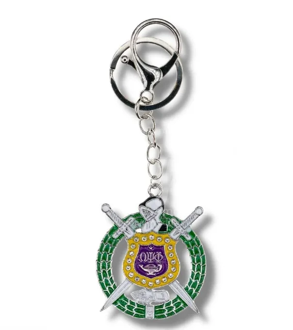 Креативный металлический большой щит греческое женское общество Omega Psi Phi брелок