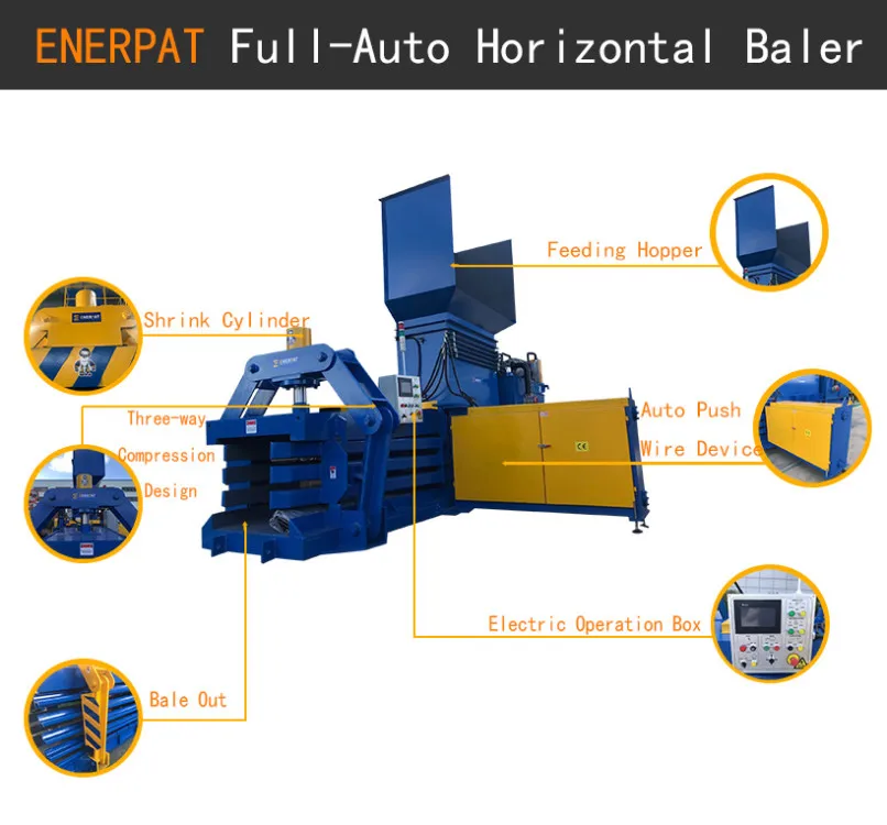 Hydraulic waste paper/plastic PET bottle baling machine with CE