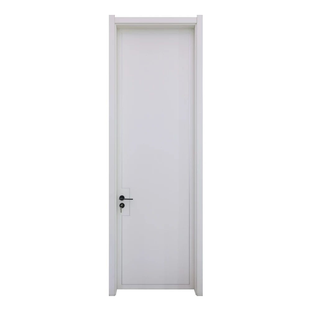 Waterproof Interior White Bedroom WPC Door PVC Wooden Door Design With Door Frame For direct sales china wholesale
