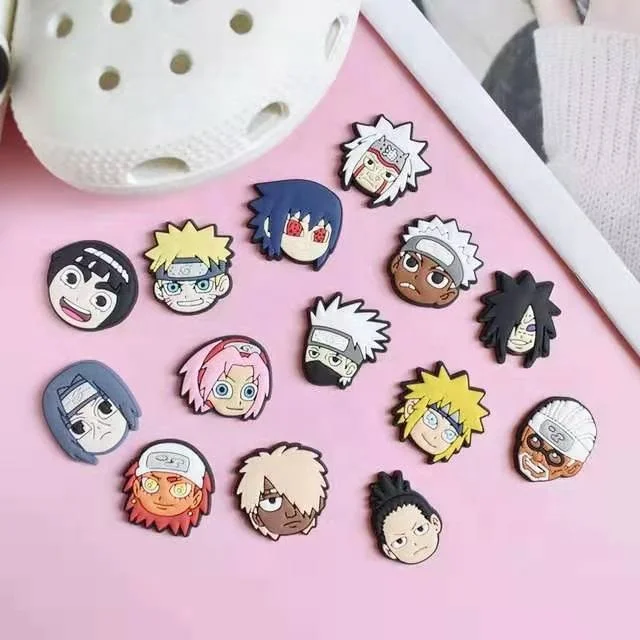 Подвески Naruto-Croc/подвески для обуви/подвески в наличии небольшой минимальный заказ аксессуары Мультяшные подвески сандалий