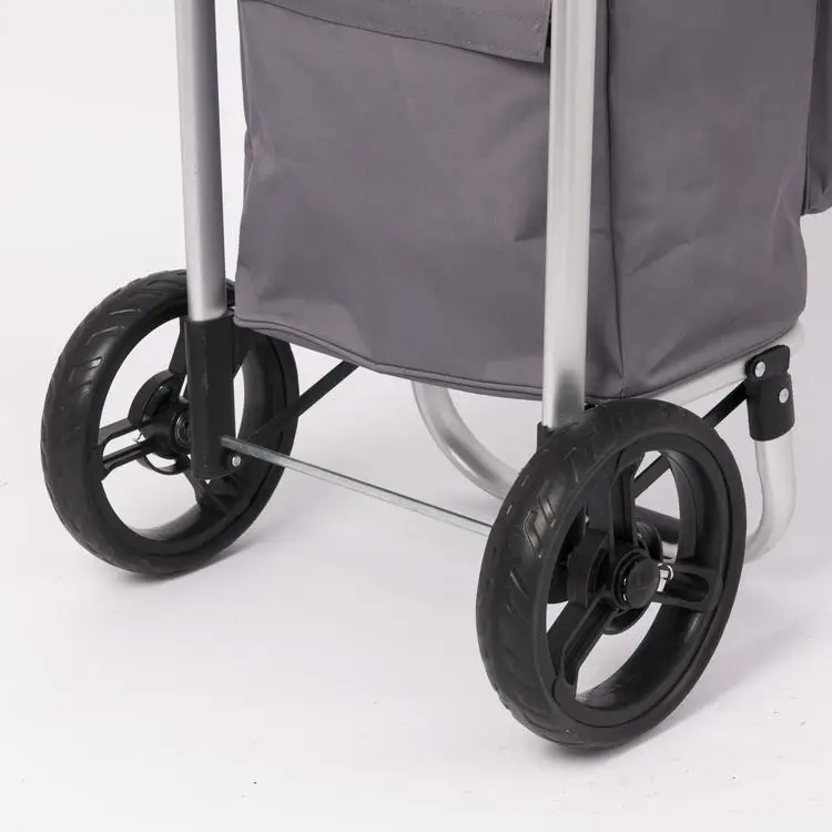 Factory Hot Sale Aluminium Alloy Foldable Shopping Cart Trolley 2 Wheels Shopping Mall Trolley