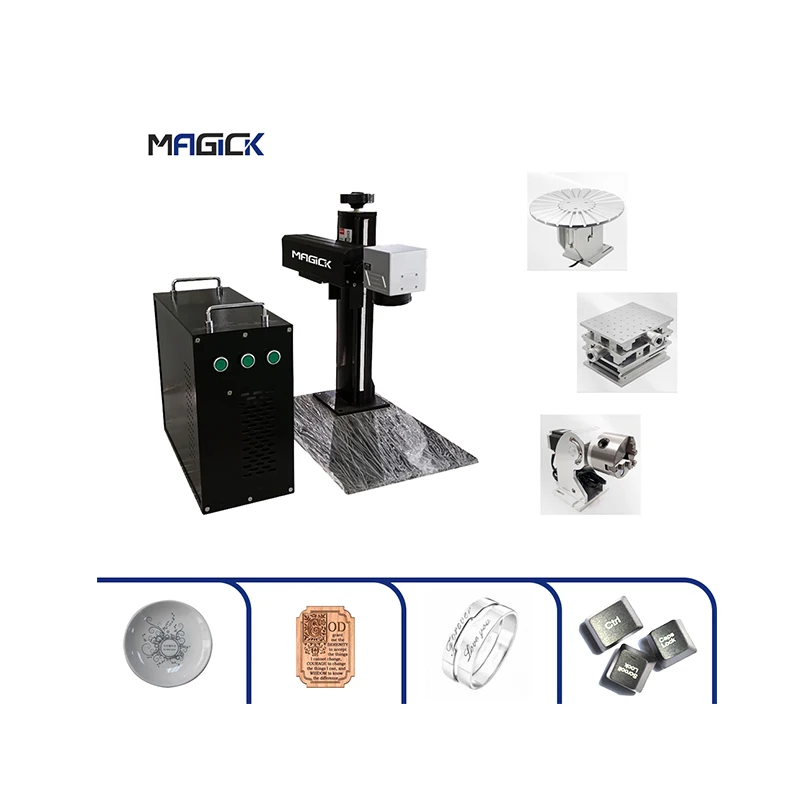 Limited Time Discount 2.5d 30w 50w Fiber Laser Marking Machine With An Electric Lifting Column