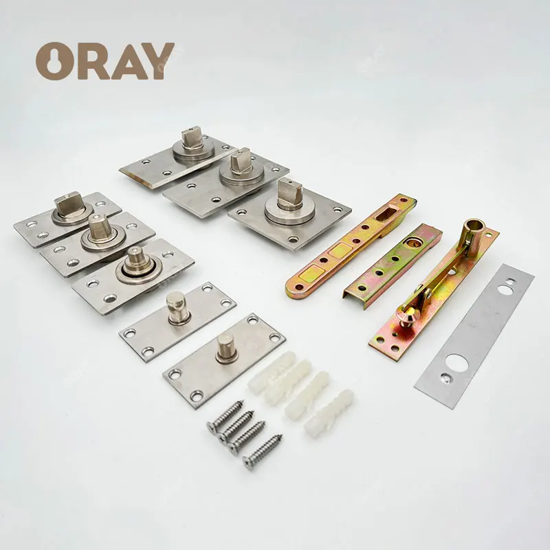 360 Degree Stainless Steel Iron Hardware Heavy Duty Matte Hidden  Concealed Hinge Silver Pivot Hinge for Wooden Iron Door