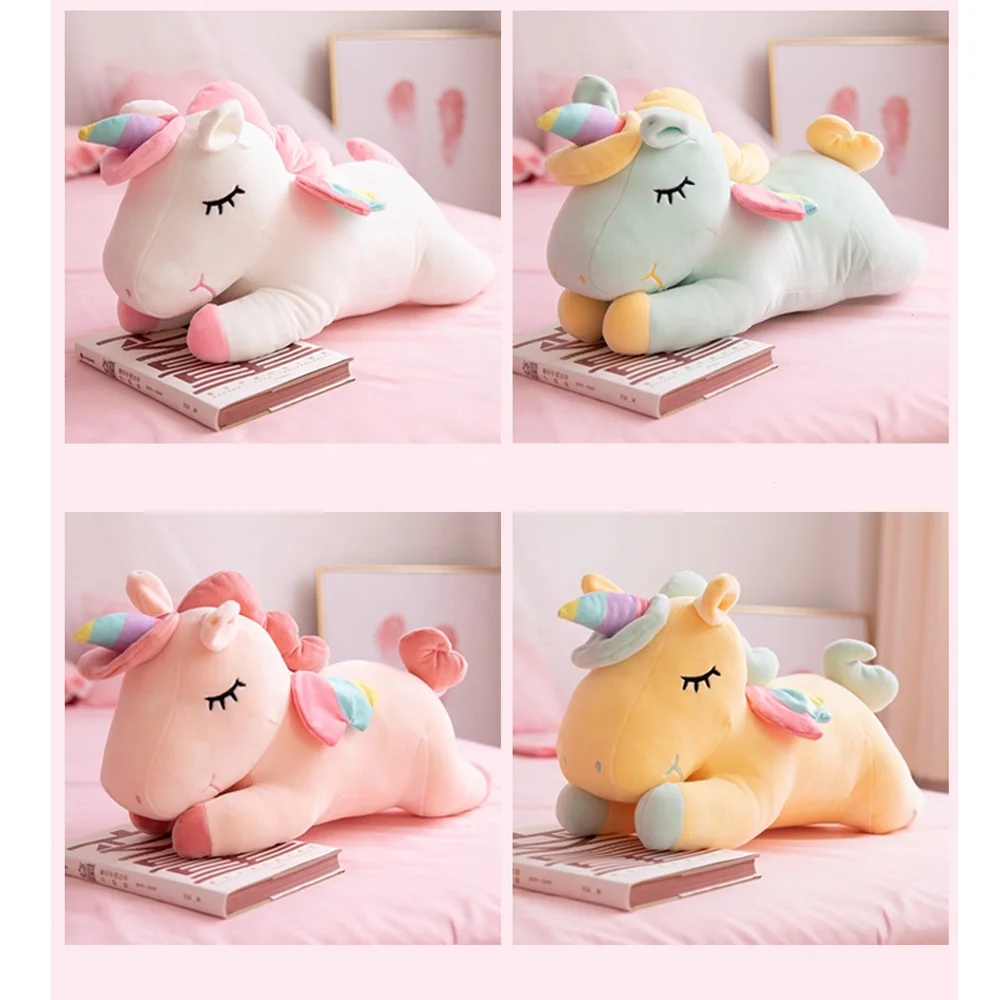 Animal decorative pillow free sample unicorn plush toy stuffed Unicorn cushion Cute large unicorn stuffed animal